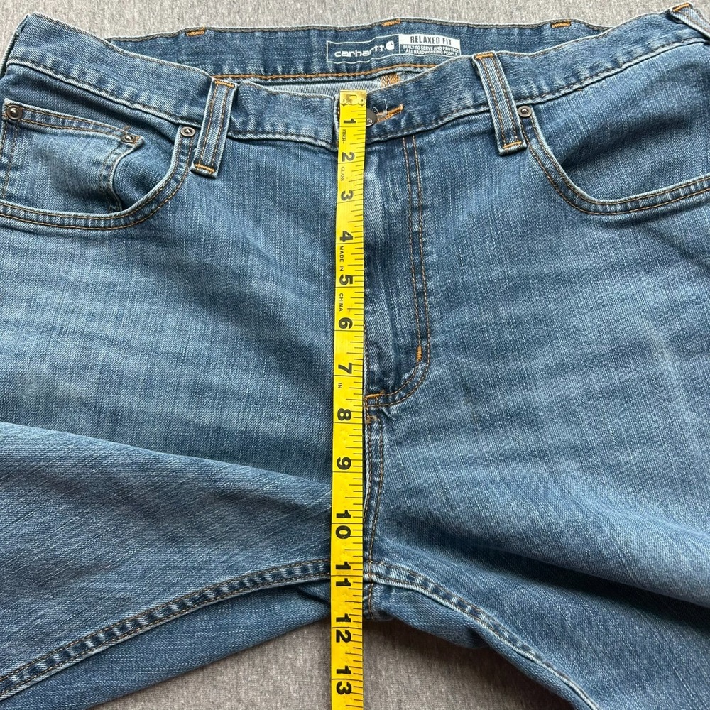 Carhartt Rugged Flex Relaxed Fit Jeans Mens 34x31 Blue Denim Pants BD2804-M - Picture 9 of 16